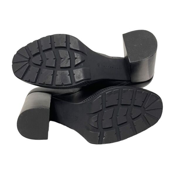 NWT ZARA WOMAN Leather Platform Zip Booties 38 - Picture 8 of 13